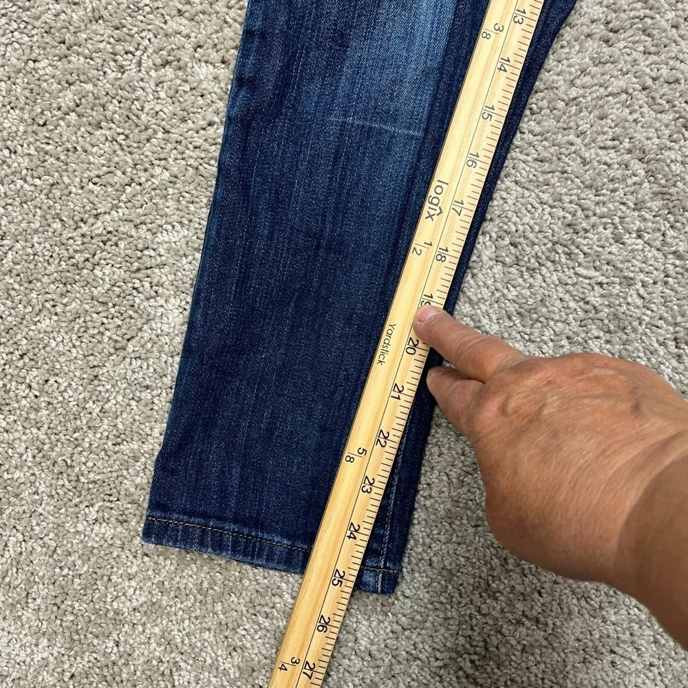 St. Johns Bay Jeans Womens 20W 44x25 Dark Blue Straight Leg Denim 5-Pocket Twill